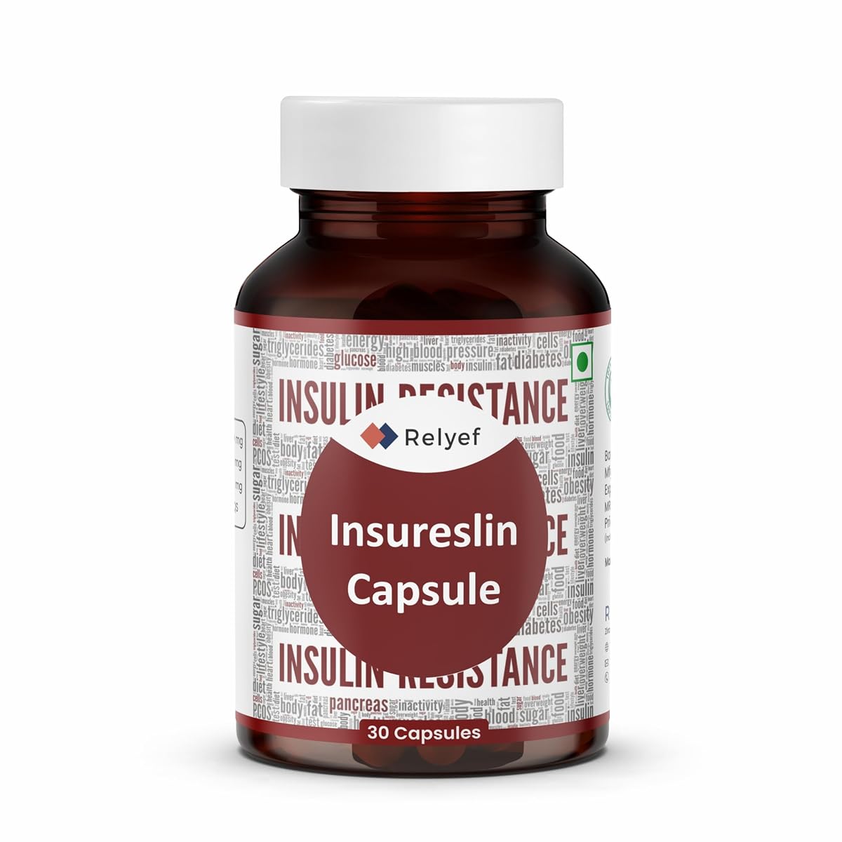 Relyef Insureslin Ayurvedic Capsules — 30 Capsules
